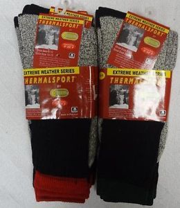 6 Pairs Men's Cotton Extreme Thermal Sport Thermal Winter Socks 10 13