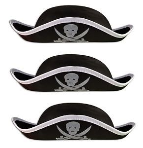 9 Foam Childs Pirate Party Hats 21 Plastic Eye Patches for Parties