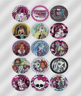 N467 Edible Image Birthday Decoration Cake Cookie Cupcake Toppers Monster High