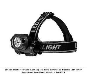 Barska 25 Lumens LED Water Resistant Headlamp Black BA11579 Flashlights