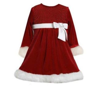 Bonnie Jean Baby Santa Christmas Dress Sizes 12 18 24 Months Pageant Clothes