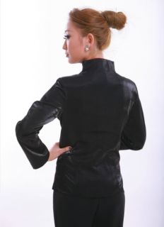 Charming Chinese Women's Embroidery Jacket Coat Black Sz M XXXXL
