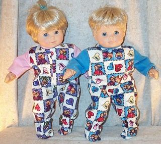Doll Clothes Baby Fit American Girl 16" inch Pajamas Bitty Twins Doctor Bear New