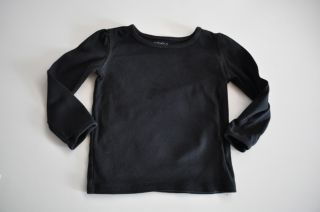 Baby Gap Girls Size 2T Long Sleeve Black T Shirt 