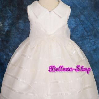 Ivory Wedding Flower Infant Girl Pageant Party Formal Dress Size 12M 18M FG107