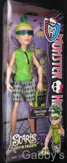 New 2012 Mattel Monster High Scaris City of Frights Deuce Gorgon Boy Doll HTF