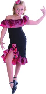Flamenco Girls Fancy Dress Costume All Ages 4 12 Rumba Tango Latin Dancing