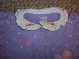 10 PC Lot Baby Girl Newborn Sleepers Onesies Carter's Gerber Infant Clothes