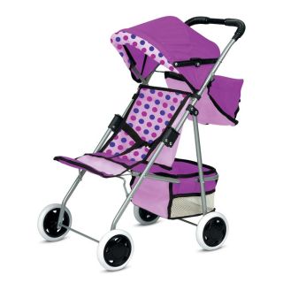 Girls Pink Baby Dolls Pram Pushchair Buggy Stroller