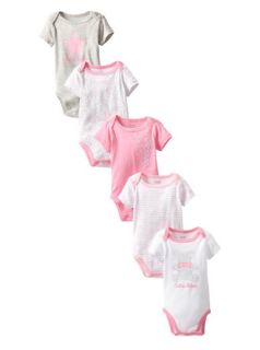 Calvin Klein Baby Girl Designer Clothes 5 Bodysuits Pink Gray Bear 9 Months