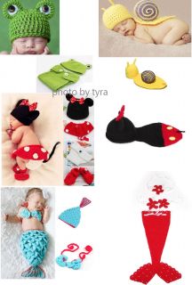 Newborn Baby Animal Knit Costume Crochet Clothes Photo Prop Outfits 0 9 Months