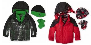Boys ZeroXposur Winter Coat Jacket Size 2T Fleece Lining Hat Mittens Camo