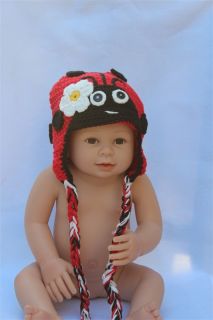 New Handmade Baby Crochet Elephant Fox Beetle Hat Photograph Newborn to 3 Year
