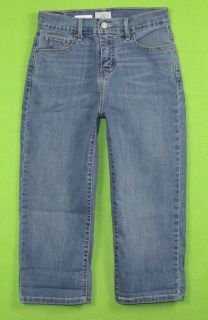 Levis 512 Perfectly Slimming Capris Sz 6 Stretch Womens Blue Jeans Pants FN92