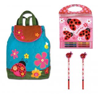 Stephen Joseph Kids Toddler Girls School Preschool Backpack Bag Notebook Set New