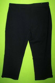 White Stag XL P Sz PXL Petite Womens Black Casual Lounge Pants Stretch 7H44