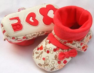 Red Mary Jane Toddler Baby Girl Booties UK Size 2 3 4