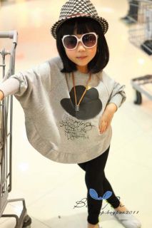 New Kids Toddlers Girls Lovely Long Sleeve Cotton Bat Jacket Tops Shirts 2 7Y