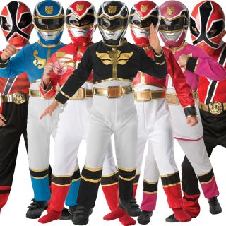 Child Licensed Power Ranger Party Outfit Fancy Dress Costume Mask Boy Girl Kid