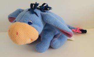 Disney Eeyore Fisher Price Waffle Thermal Baby Plush Rattle Lovey Baby Toy