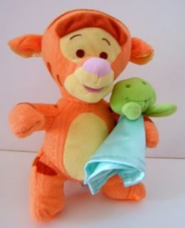 Fisher Price Plush Tigger Lovey Green Blanket Baby Toy
