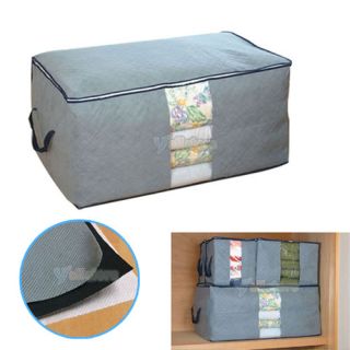 Large Clothes Storage Bags Bamboo Fiber Quilt Container