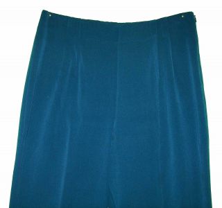 JM Collection Sz 14 Womens Turquoise Blue Dress Pants Slacks Stretch 5R24