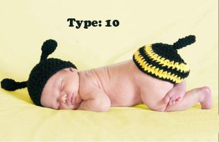 C Baby Girl Boy Newborn 9M Knit Crochet Handmade Clothes Photo Prop Outfits