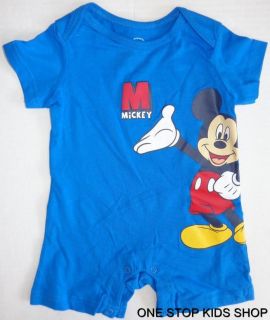 Mickey Mouse Baby Infant Boys 0 3 6 9 Months Romper Outfit Disney