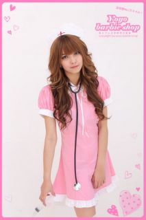 Anime Costume Cosplay Baby Doll Dress Maid Apron Nurse Uniform