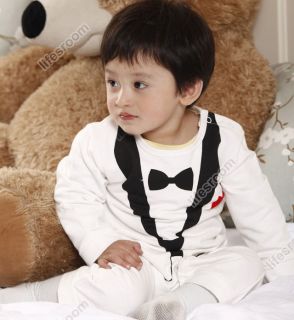 Baby Kids Boys Newborn Gentleman Onesie Bodysuit Romper Jumpsuit Coverall Outfit