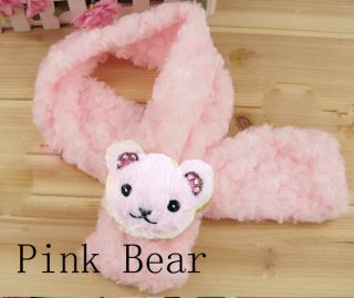 Cute Animal Super Soft Plush Bear Bunny Warm Scarves Muffler Baby Children New