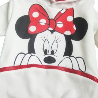 Girls Womens Ladies Mickey Minnie Mouse Ear Hoodie Zip Up Jumper Top Sweatshirt