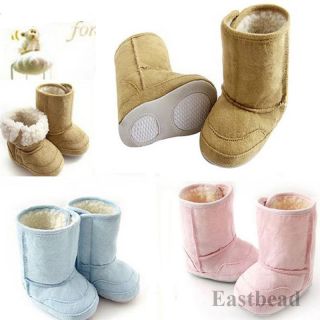 Warm Baby Boy Girl Snow Boots Infant Toddler Winter Fur Shoes 6 24M 3 Colors