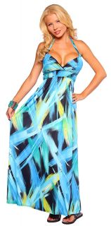 Flattering Halter Summer Design Long Maxi Party Dress
