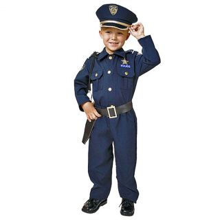 Boys Size 8 10 Blue Police Officer Halloween Costume Outfit Set