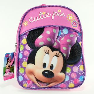 Disney Minnie Mouse Cutie Pie 10" Mini Toddler Backpack Girls Book Bag