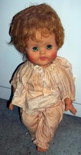 Vintage 1950s Madame Alexander Rosebud Doll Baby Vinyl w Clothes Crier 16 1 2