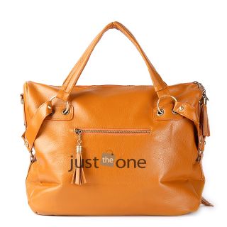 Fashion Women Girls Large PU Shoulder Handbag Tote Hobo Bag with Tassels New