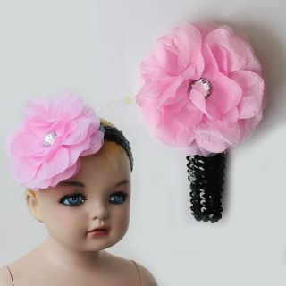 Baby Kids Girls Flower Hair Band Princess Headdress Rose Flower Cotton Headband