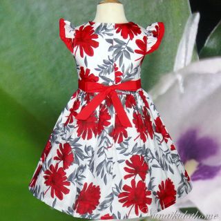 Baby Girls Dress Kids White Red Flower Summer Party Size 2T 3T 4T