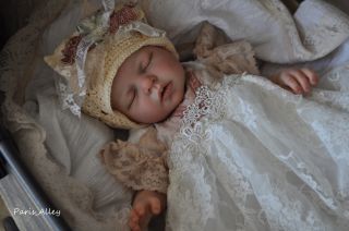 Innocence French Lace Christening Dress Hat 4 Reborn Baby Doll