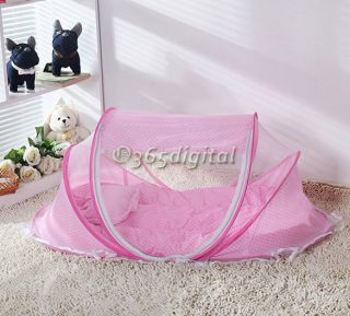 Baby Infant Bed Mosquito Net Cotton Padded Mattress Pillow Tent 35DI Foldable