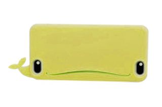 Cute Whale Card Holder Soft Rubber Silicone Back Case Cover for Apple iPhone 5c