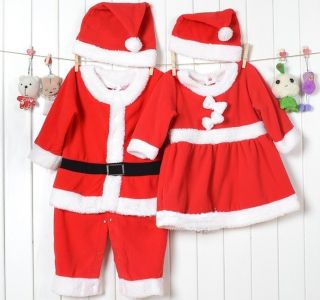 New Baby Boys Girls Christms Xmas Santas Party Suit Costume Dress Outfit Gift