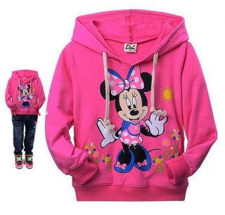 Kids Toddlers Girls Lovely Minnie Mouse Hoodies Coat Clothes Aged 2 8 Years