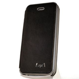 Premium Leather Case Flip Cover Skin Pouch Card Wallet Black for Apple iPhone 5