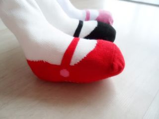 3 Pairs x New Baby BB Infant Toddler Girls Anti Slip "Shoes" Cotton Socks 3 6M