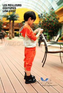 Kids Clothing Cool Boys Long Sleeve Trousers Pants 2 Pieces Outfits Sets AGE2 8Y