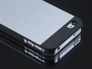 Luxury Ultra Thin Brushed Aluminum Hard Case for iPhone 4 4S Silver Cover Shell